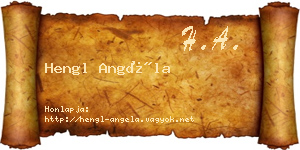 Hengl Angéla névjegykártya